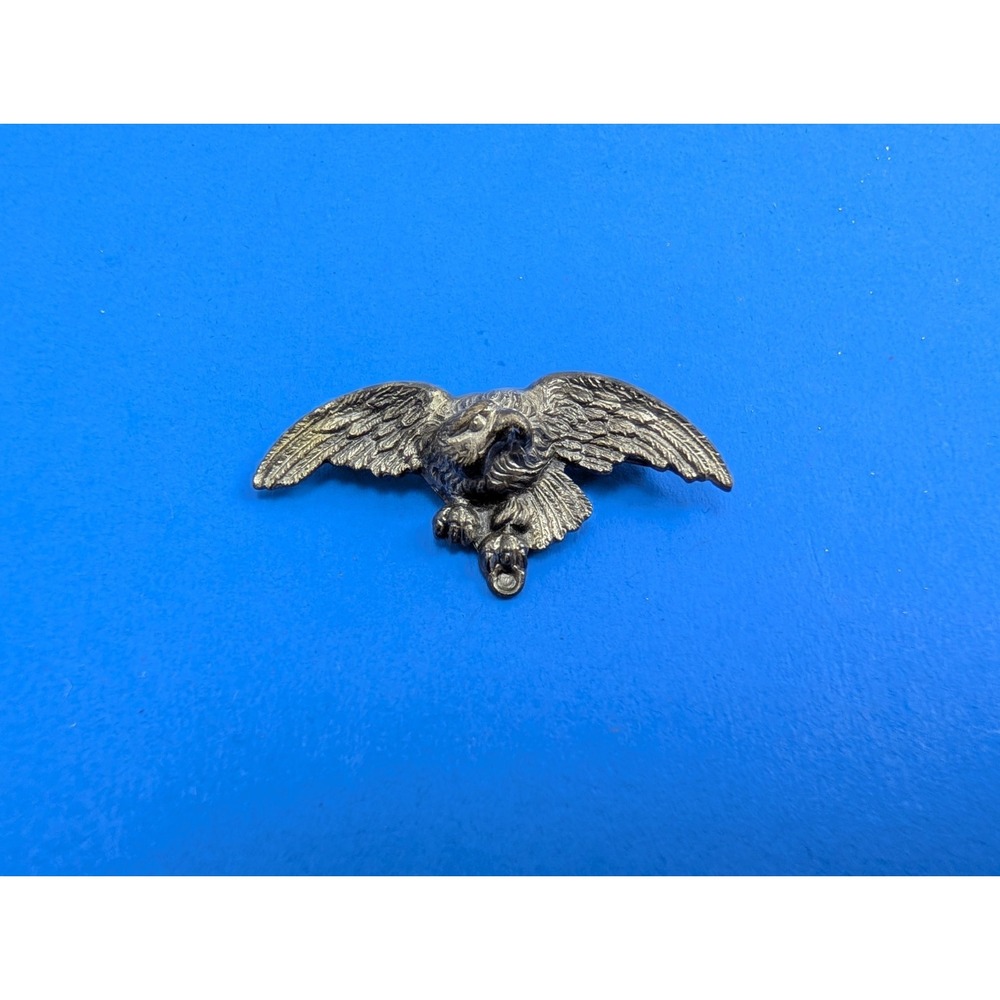 Vintage Silver Tone Eagle Pin Brooch for Tyrolean Hat Lapel